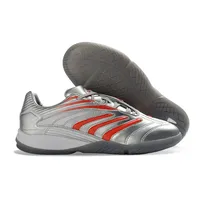 Chuteira Futsal Adidas Predator Precision IC Prata e Vermelho - imagem 6