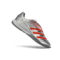 Chuteira Futsal Adidas Predator Precision IC Prata e Vermelho - imagem 3