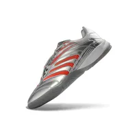 Chuteira Futsal Adidas Predator Precision IC Prata e Vermelho - imagem 4