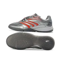 Chuteira Futsal Adidas Predator Precision IC Prata e Vermelho - imagem 7