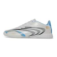 Chuteira Futsal Adidas F50 Spider IC Branco, Azul e Preto - Messi - imagem 1