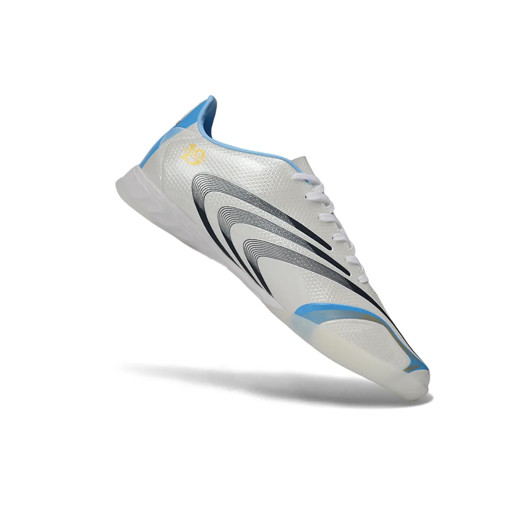 Chuteira Futsal Adidas F50 Spider IC Branco, Azul e Preto - Messi