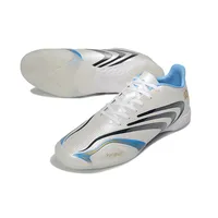 Chuteira Futsal Adidas F50 Spider IC Branco, Azul e Preto - Messi - imagem 7