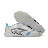 Chuteira Futsal Adidas F50 Spider IC Branco, Azul e Preto - Messi - imagem 3