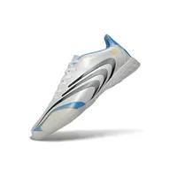 Chuteira Futsal Adidas F50 Spider IC Branco, Azul e Preto - Messi - imagem 5