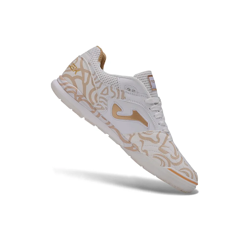 Chuteira Futsal Joma Regate Rebound IC Branco e Dourado
