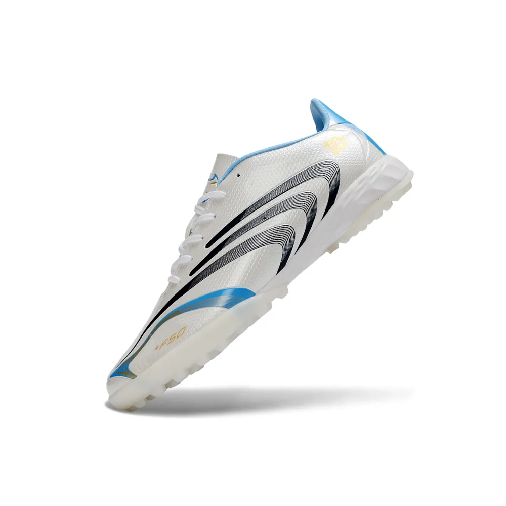 Chuteira Society Adidas F50 Spider TF Branco, Azul e Preto - Messi