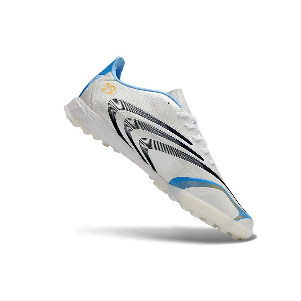 Chuteira Society Adidas F50 Spider TF Branco, Azul e Preto - Messi