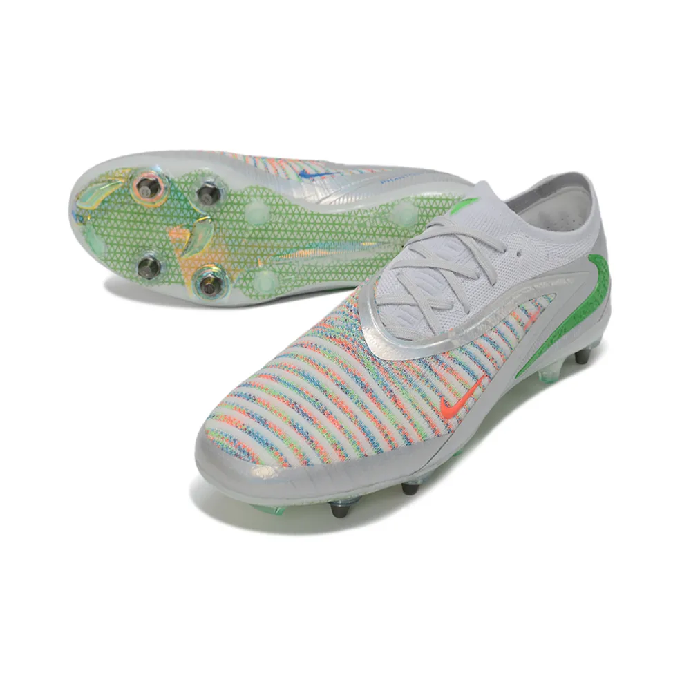 Chuteira Campo Nike Phantom GX 6 Elite Trava Mista Branco e Verde