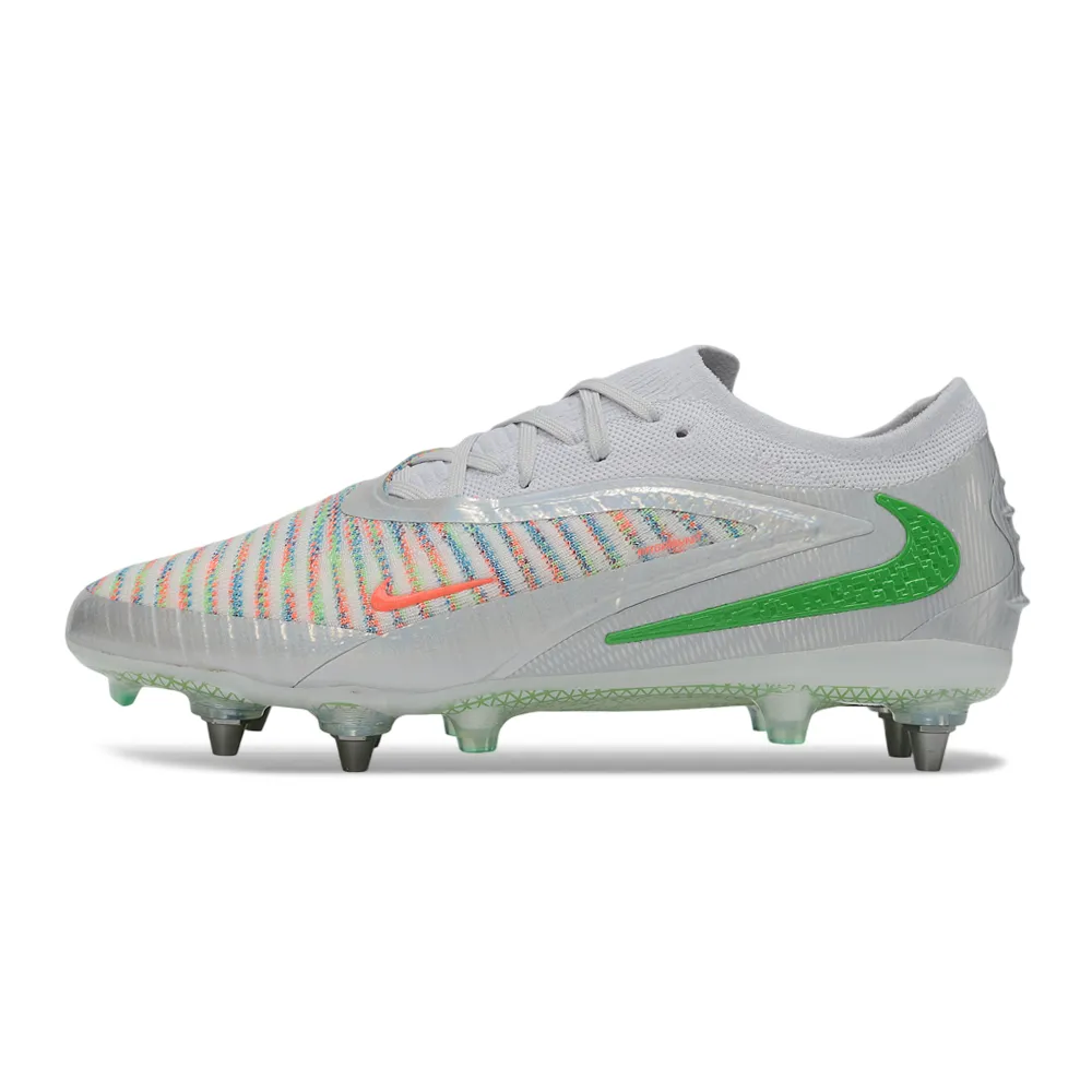 Chuteira Campo Nike Phantom GX 6 Elite Trava Mista Branco e Verde