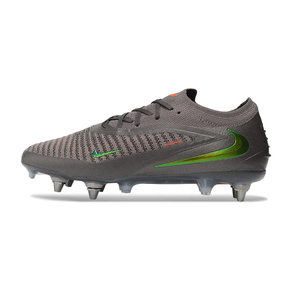 Chuteira Campo Nike Phantom GX 6 Elite Trava Mista Cinza e Verde