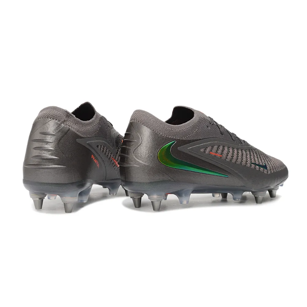 Chuteira Campo Nike Phantom GX 6 Elite Trava Mista Cinza e Verde