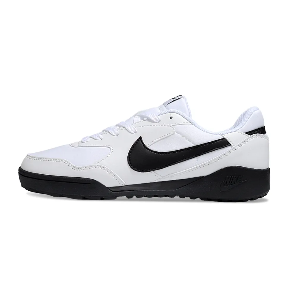 Chuteira Society Nike Terra Manta TF Branco e Preto