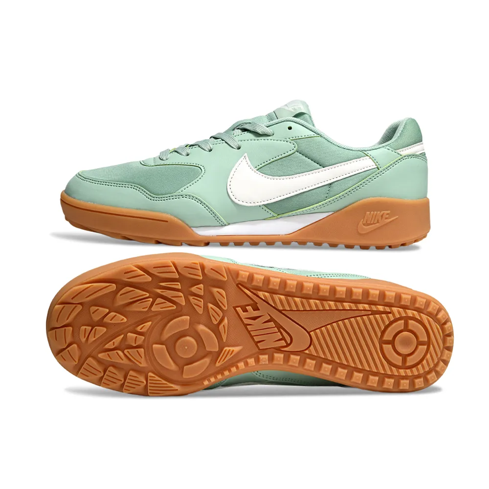 Chuteira Society Nike Terra Manta TF Verde e Branco