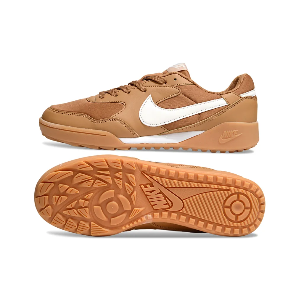 Chuteira Society Nike Terra Manta TF Marrom