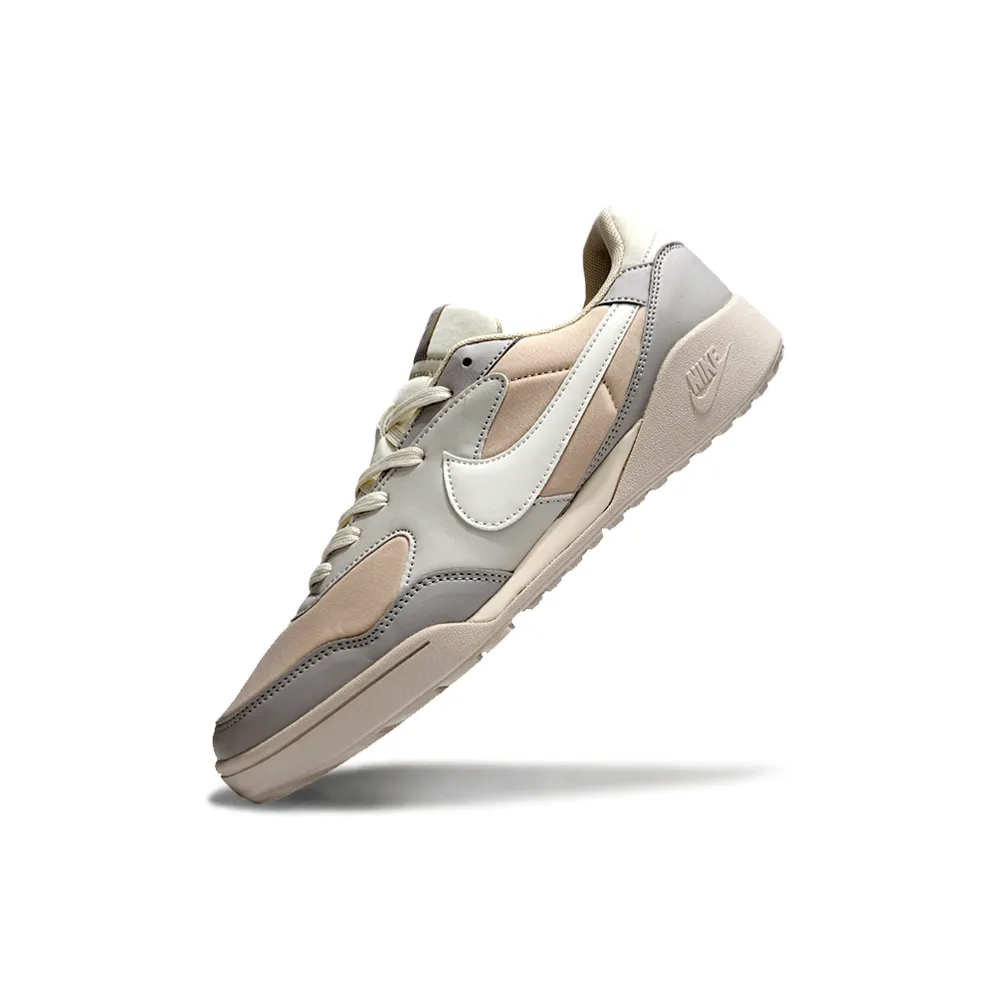 Chuteira Society Nike Terra Manta TF Bege e Branco