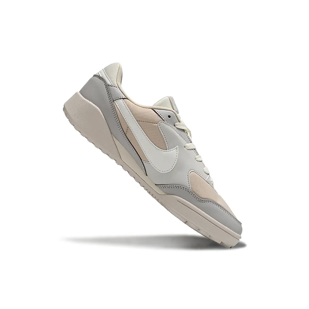 Chuteira Society Nike Terra Manta TF Bege e Branco