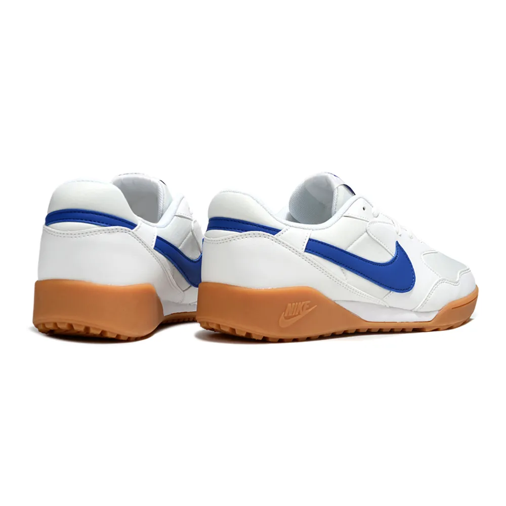 Chuteira Society Nike Terra Manta TF Branco e Azul
