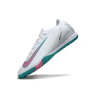 Chuteira Society Nike Air Zoom Mercurial Vapor 16 Elite TF Branco, Azul e Rosa - imagem 3