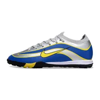 Chuteira Society Nike Air Zoom Mercurial Vapor 16 Elite TF Prata, Azul e Amarelo - imagem 1