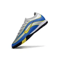 Chuteira Society Nike Air Zoom Mercurial Vapor 16 Elite TF Prata, Azul e Amarelo - imagem 4
