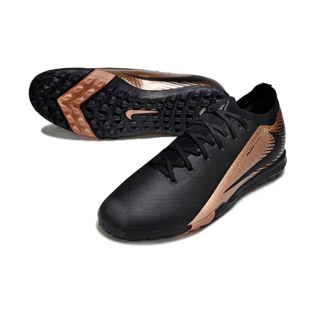 Chuteira Society Nike Air Zoom Mercurial Vapor 16 Elite TF Preto e Dourado