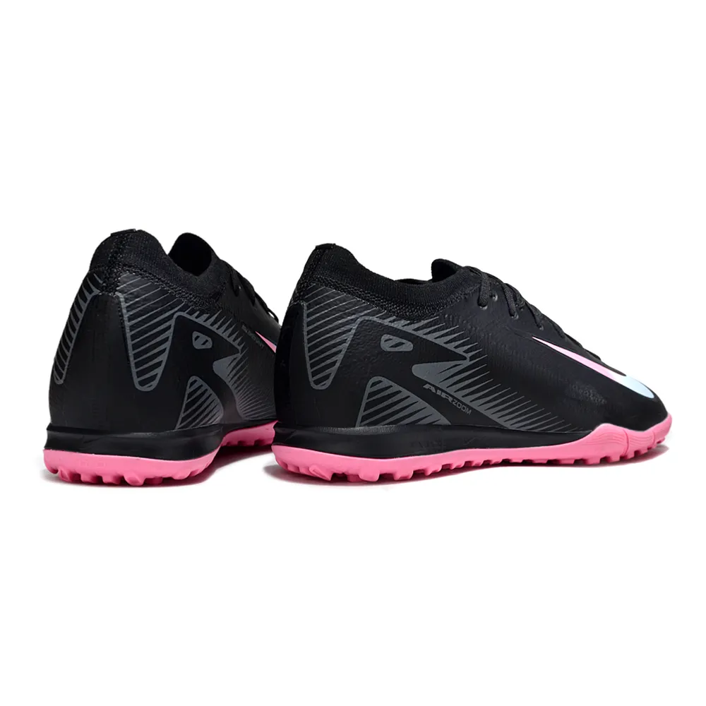 Chuteira Society Nike Air Zoom Mercurial Vapor 16 Elite TF Preto e Rosa