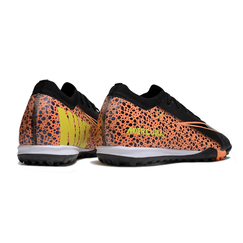 Chuteira Society Nike Air Zoom Mercurial Vapor 16 Elite TF Preto e Laranja