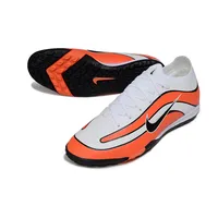 Chuteira Society Nike Air Zoom Mercurial Vapor 16 Elite TF Branco e Laranja - imagem 5