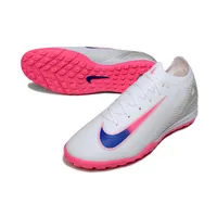Chuteira Society Nike Air Zoom Mercurial Vapor 16 Elite TF Branco, Rosa e Azul - imagem 4