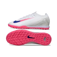 Chuteira Society Nike Air Zoom Mercurial Vapor 16 Elite TF Branco, Rosa e Azul - imagem 6