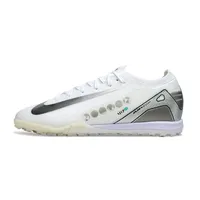Chuteira Society Nike Air Zoom Mercurial Vapor 16 Elite TF Branco e Prata - imagem 1
