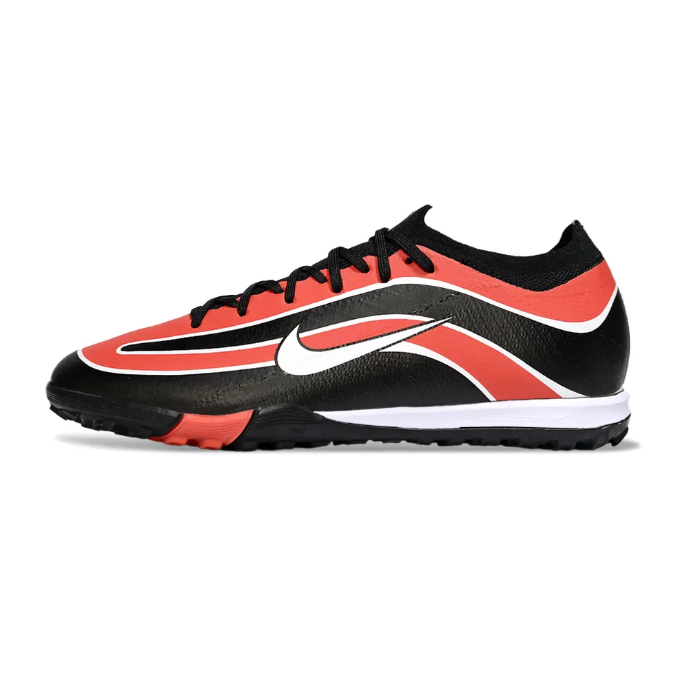 Chuteira Society Nike Air Zoom Mercurial Vapor 16 Elite TF Preto e Laranja