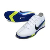 Chuteira Society Nike Air Zoom Mercurial Vapor 16 Elite TF Branco, Azul e Amarelo - imagem 3