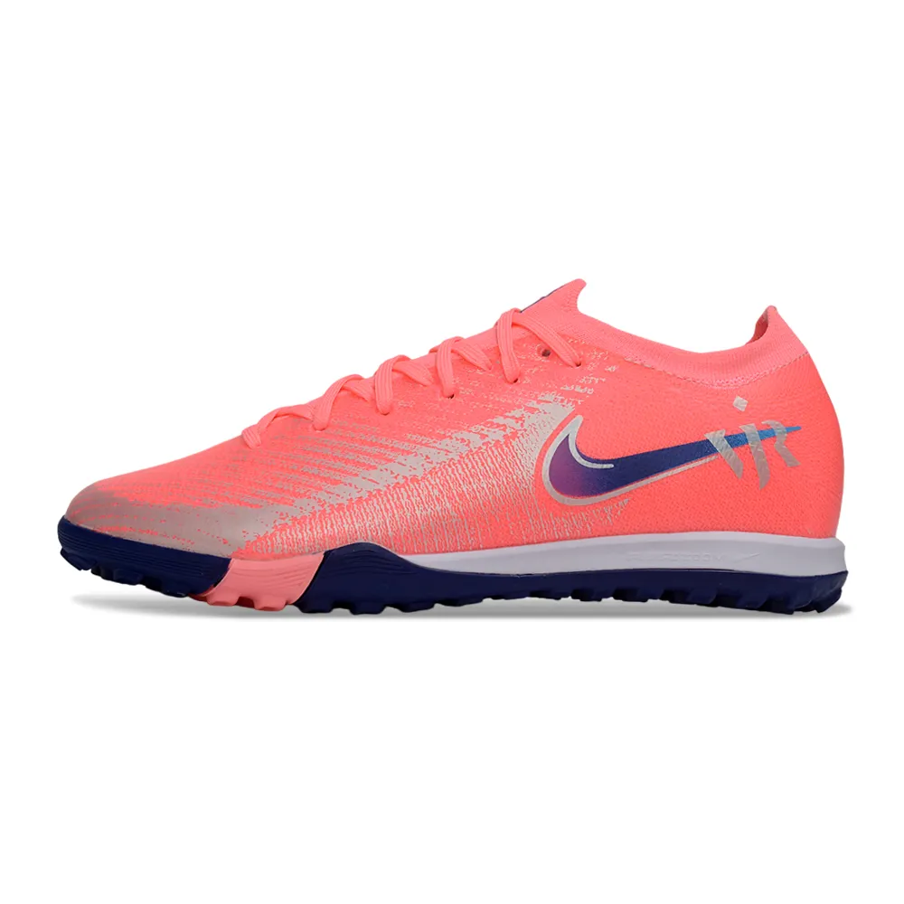 Chuteira Society Nike Air Zoom Mercurial Vapor 16 Elite TF Rosa e Azul