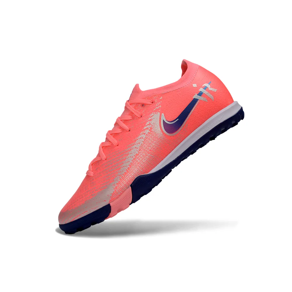 Chuteira Society Nike Air Zoom Mercurial Vapor 16 Elite TF Rosa e Azul