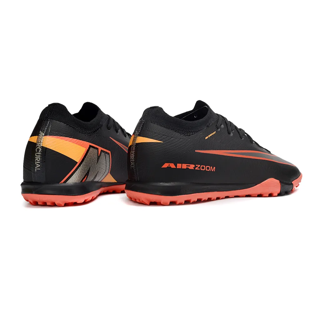 Chuteira Society Nike Air Zoom Mercurial Vapor 16 Elite TF Preto e Laranja