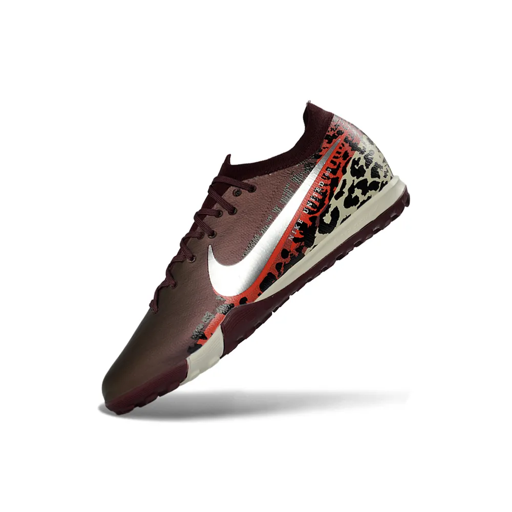 Chuteira Society Nike Air Zoom Mercurial Vapor 16 Elite TF Marrom e Bege
