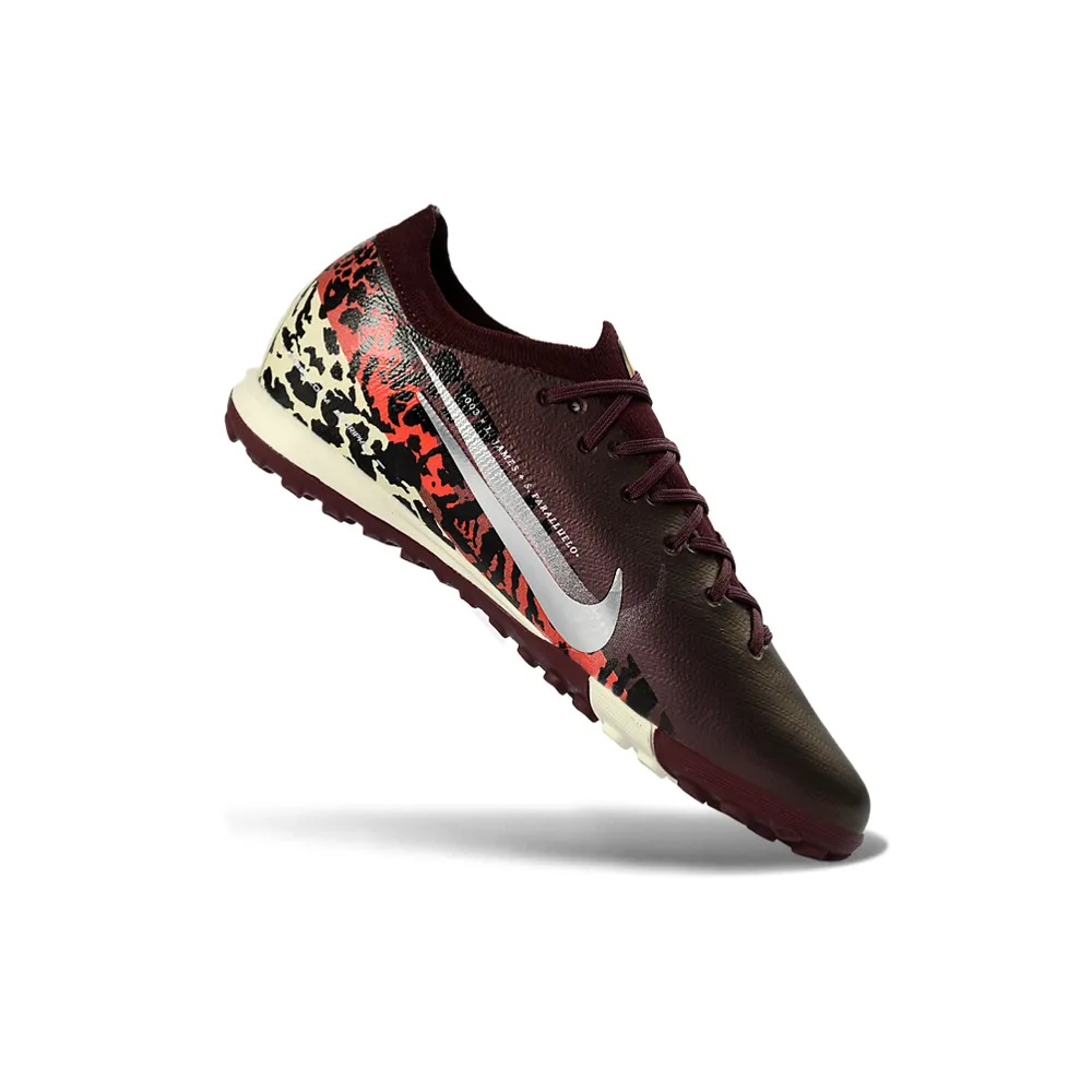Chuteira Society Nike Air Zoom Mercurial Vapor 16 Elite TF Marrom e Bege