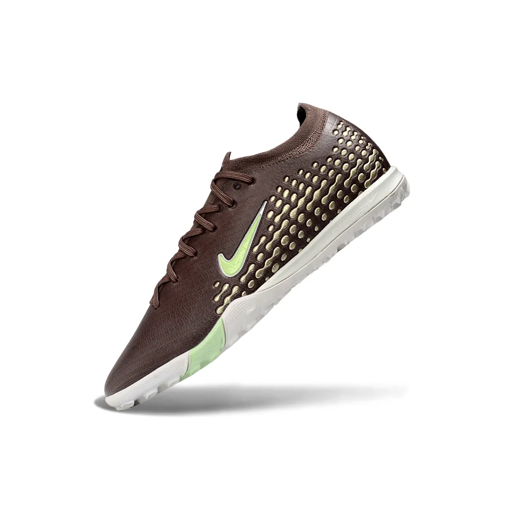 Chuteira Society Nike Air Zoom Mercurial Vapor 16 Elite TF Marrom e Verde