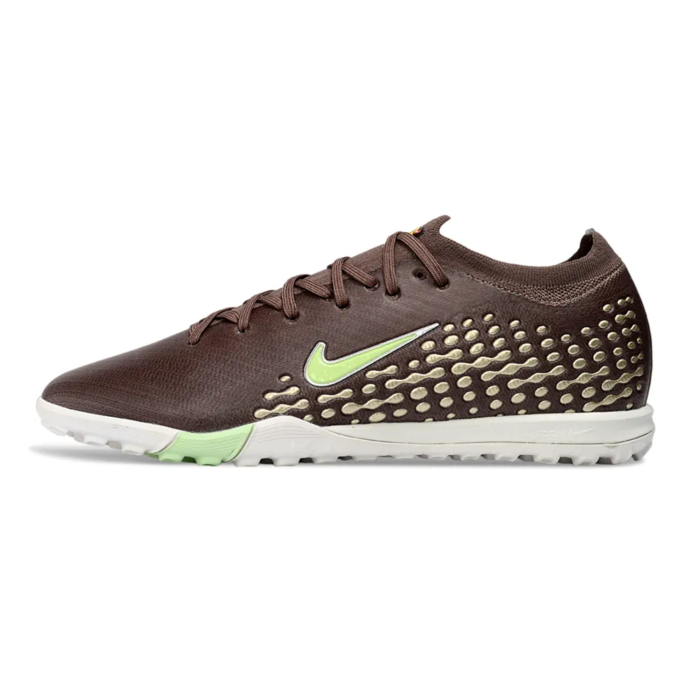 Chuteira Society Nike Air Zoom Mercurial Vapor 16 Elite TF Marrom e Verde