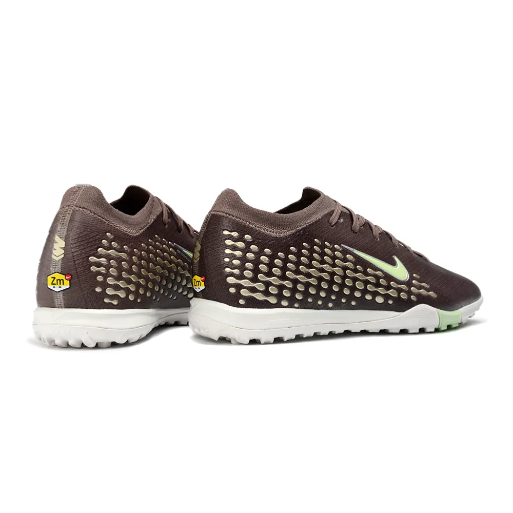 Chuteira Society Nike Air Zoom Mercurial Vapor 16 Elite TF Marrom e Verde