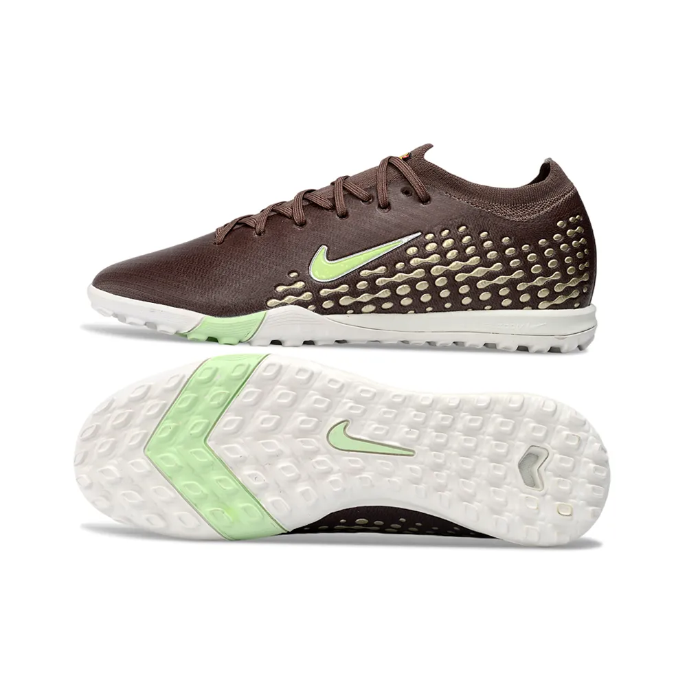 Chuteira Society Nike Air Zoom Mercurial Vapor 16 Elite TF Marrom e Verde