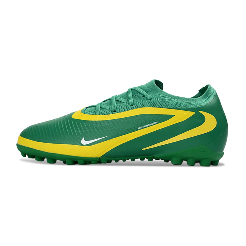 Chuteira Society Nike Phantom ReactX 6 Pro TF Verde e Amarelo