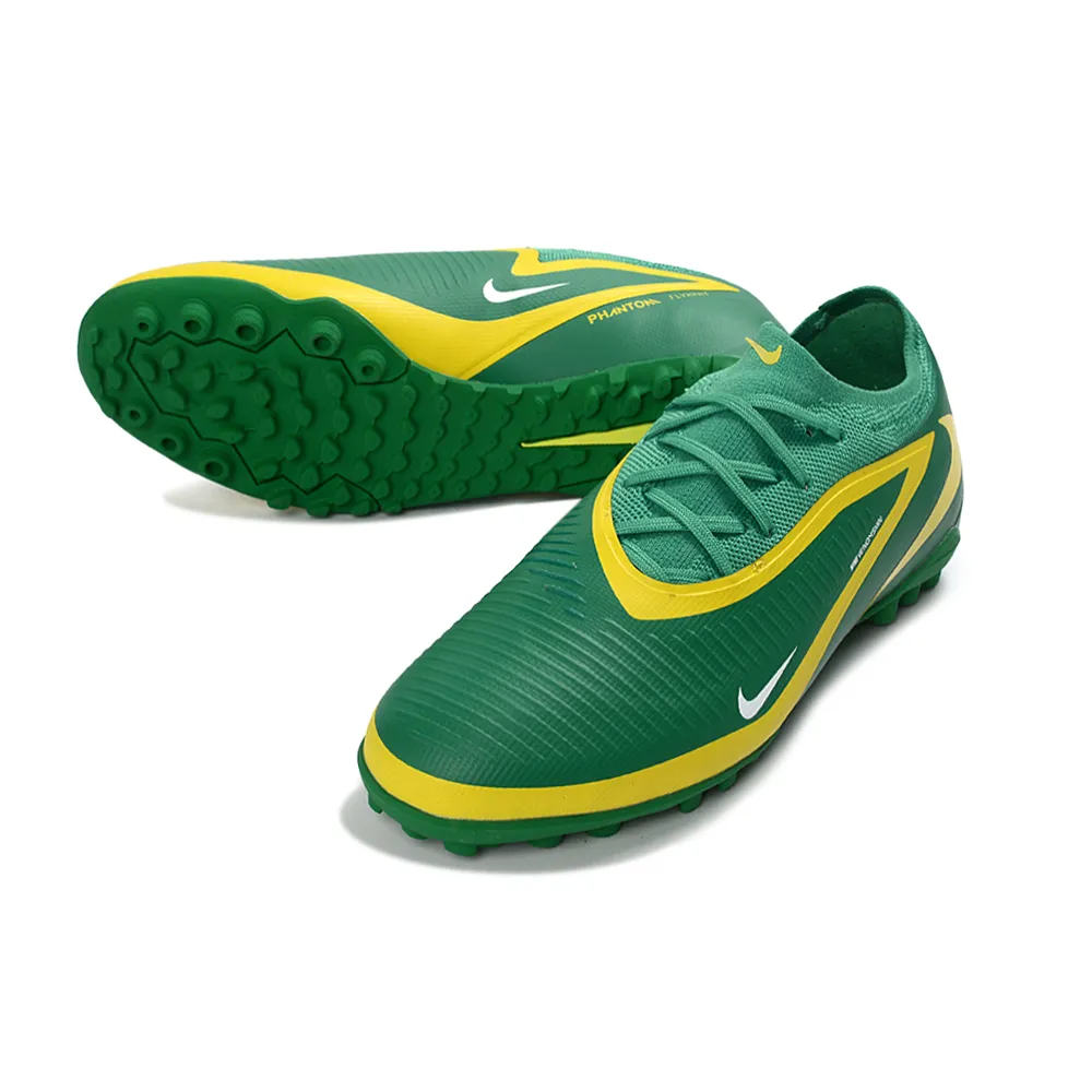 Chuteira Society Nike Phantom ReactX 6 Pro TF Verde e Amarelo