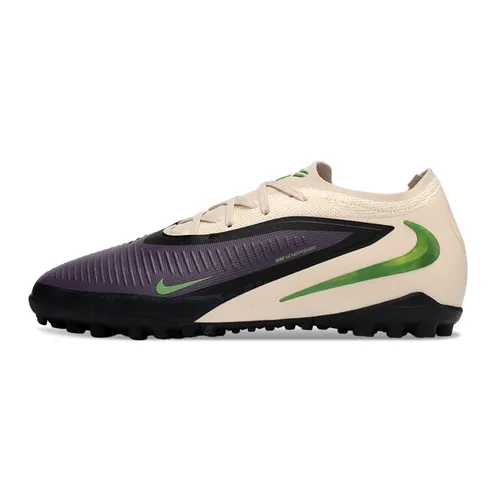 Chuteira Society Nike Phantom ReactX 6 Pro TF Preto, Bege e Verde