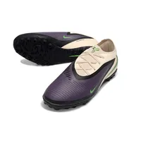 Chuteira Society Nike Phantom ReactX 6 Pro TF Preto, Bege e Verde - imagem 5