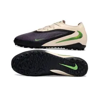 Chuteira Society Nike Phantom ReactX 6 Pro TF Preto, Bege e Verde - imagem 6