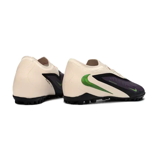 Chuteira Society Nike Phantom ReactX 6 Pro TF Preto, Bege e Verde