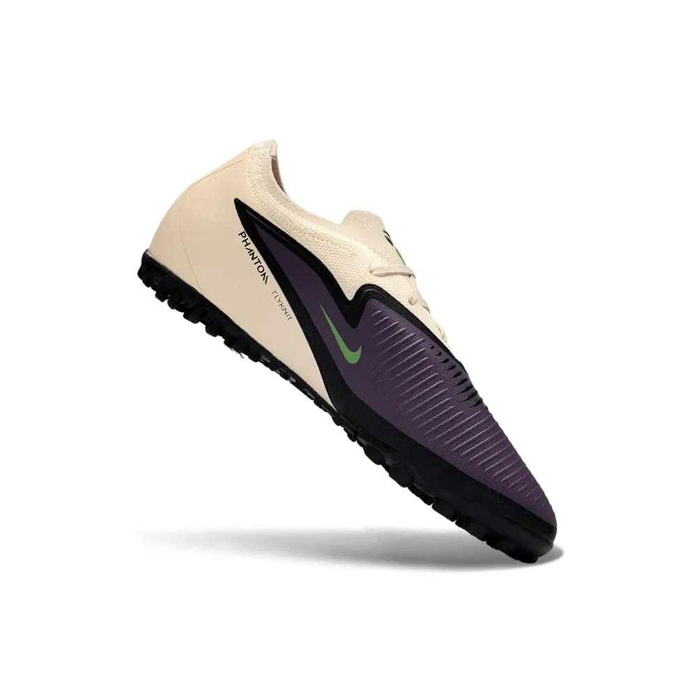 Chuteira Society Nike Phantom ReactX 6 Pro TF Preto, Bege e Verde